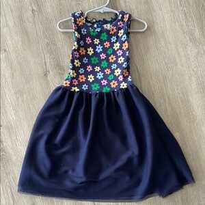 Floral Navy Kids Formal Dress